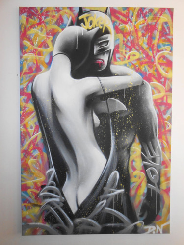 Painting titled "Miss kyle and Miste…" by Dn, Original Artwork, Spray paint