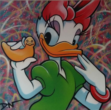 Painting titled "Daisy Toys" by Dn, Original Artwork, Spray paint