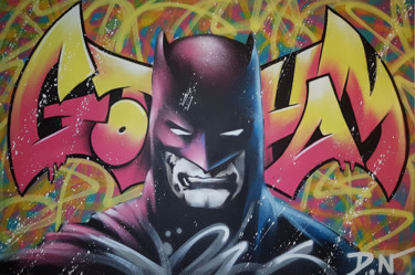 Painting titled "Gotham" by Dn, Original Artwork, Spray paint