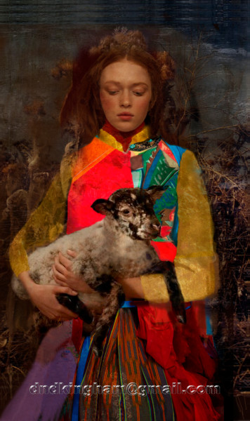 Digitale Kunst mit dem Titel "Lamb" von David Kingham As Above, Original-Kunstwerk, Digitale Malerei