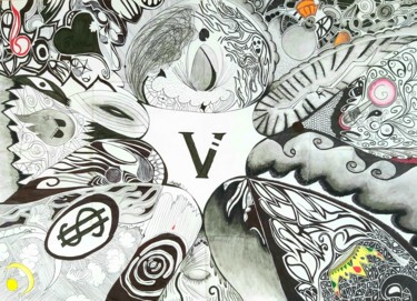 Dessin intitulée "7" par Deniz Adamci, Œuvre d'art originale, Crayon