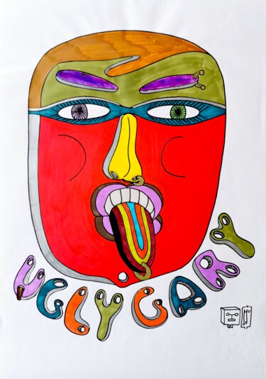 Σχέδιο με τίτλο "UGLY GARY" από Do.M.Ju, Αυθεντικά έργα τέχνης, Μαρκαδόρος