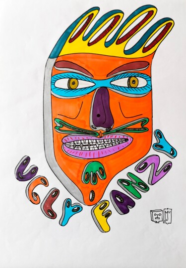 Drawing titled "UGLY FANZY" by Do.M.Ju, Original Artwork, Marker