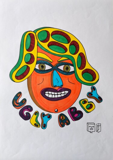 Drawing titled "UGLY ABBY" by Do.M.Ju, Original Artwork, Marker