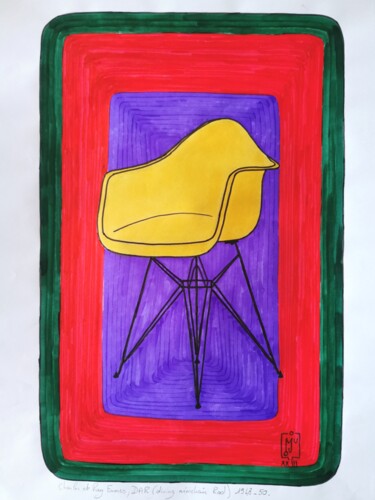 Dibujo titulada "DAR Eames" por Do.M.Ju, Obra de arte original, Rotulador