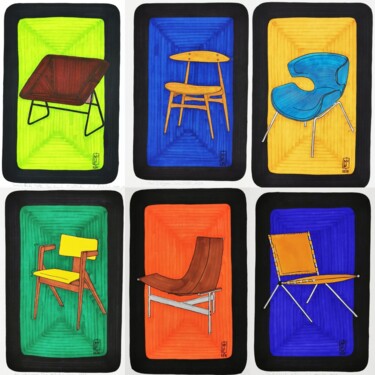 Digitale Kunst mit dem Titel "Compilation Chairs 2" von Do.M.Ju, Original-Kunstwerk, Digitale Collage