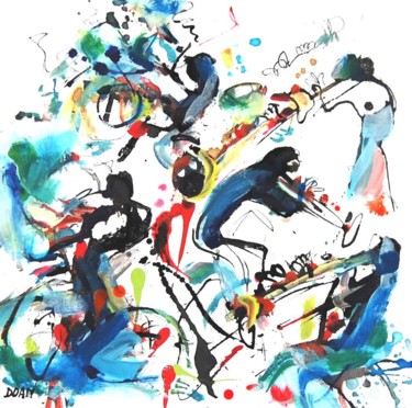Painting titled "Jazz 2" by Doam, Original Artwork, Acrylic