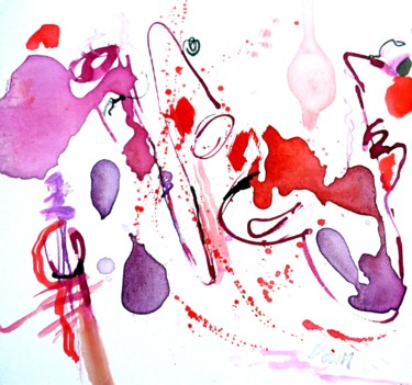 Painting titled "Jazz 1 artistsuppor…" by Doam, Original Artwork, Ink