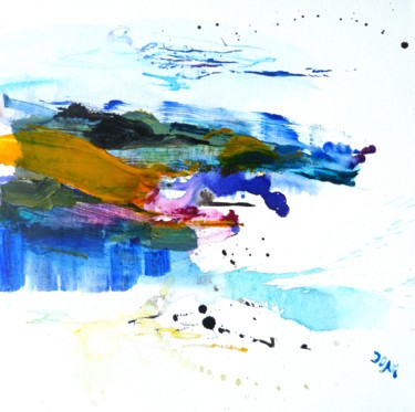 Peinture intitulée "Terre et mer 2" par Doam, Œuvre d'art originale, Acrylique