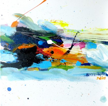 Malerei mit dem Titel "Terre et mer 3" von Doam, Original-Kunstwerk, Acryl