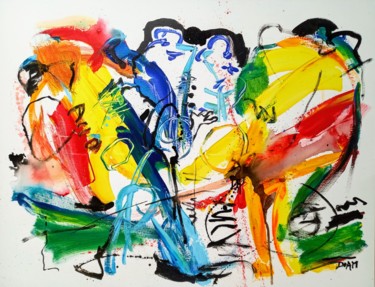 Картина под названием "Blues passion" - Doam, Подлинное произведение искусства, Акрил