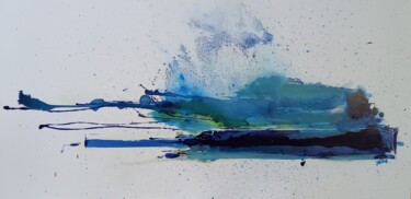 Painting titled "Bleu marine" by Doam, Original Artwork, Acrylic