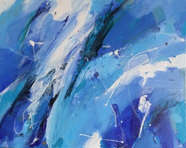 Peinture intitulée "Rêve en bleu" par Doam, Œuvre d'art originale, Acrylique