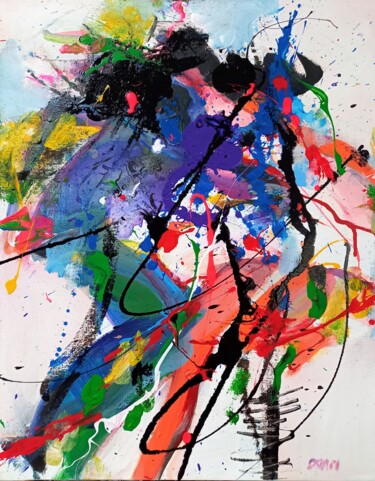 Картина под названием "Swing!" - Doam, Подлинное произведение искусства, Акрил Установлен на Деревянная рама для носилок