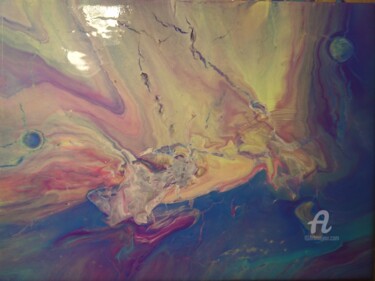 Peinture intitulée "Les rayons de la lu…" par Lajela, Œuvre d'art originale, Acrylique