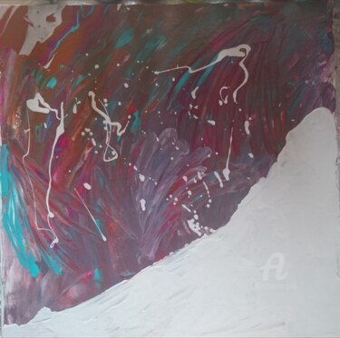 Painting titled "Les flocons joyeux" by Lajela, Original Artwork, Acrylic