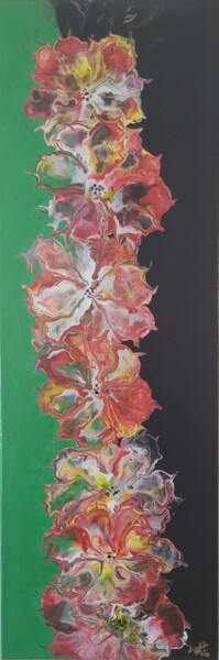 Peinture intitulée "Extravagance floral…" par Dochka Mihova (Nikoleta), Œuvre d'art originale, Acrylique Monté sur Châssis e…