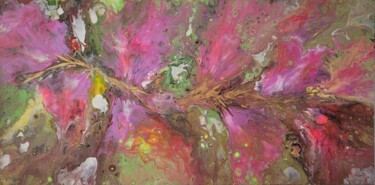 Malerei mit dem Titel "fleur sauvage" von Dochka Mihova (Nikoleta), Original-Kunstwerk, Acryl Auf Keilrahmen aus Holz montie…