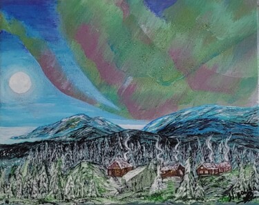 Peinture intitulée "journée arctique" par Dochka Mihova (Nikoleta), Œuvre d'art originale, Acrylique