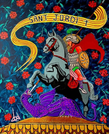 Painting titled "N38-Sant Jordi" by Dod, Original Artwork, Acrylic