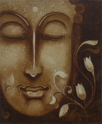 Painting titled "Lord Buddha" by Dodamani, Original Artwork