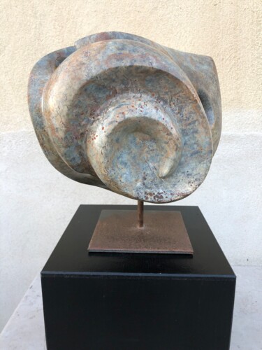 Skulptur mit dem Titel "Fantaisie Spiralée" von Dominique Ferrandon-Lamy, Original-Kunstwerk, Stein