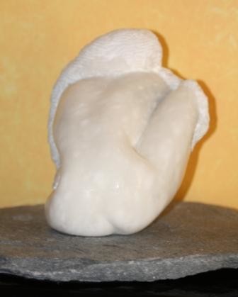 Sculpture titled "Pudeur" by Dominique Ferrandon-Lamy, Original Artwork, Stone