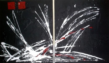 Painting titled "White and Black N°2…" by Sebastien Doello, Original Artwork