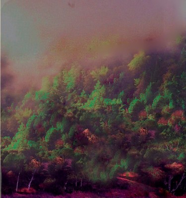 Digital Arts titled "santa cruz mountains" by Sidney Orr, Original Artwork, Digital Painting