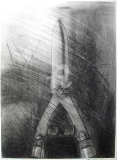 Drawing titled "Hedge Trimmer" by Father Douglas, Original Artwork