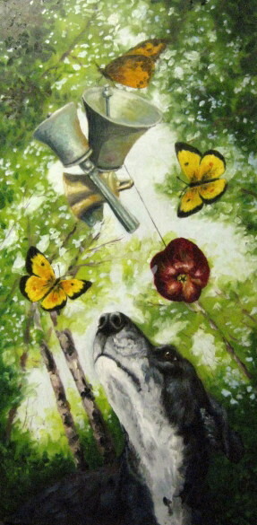 Painting titled "The Echoing Green" by Father Douglas, Original Artwork