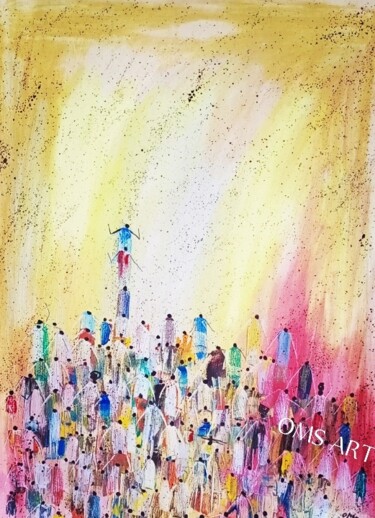 Painting titled "Unité" by Dogy Le Zoula, Original Artwork, Acrylic