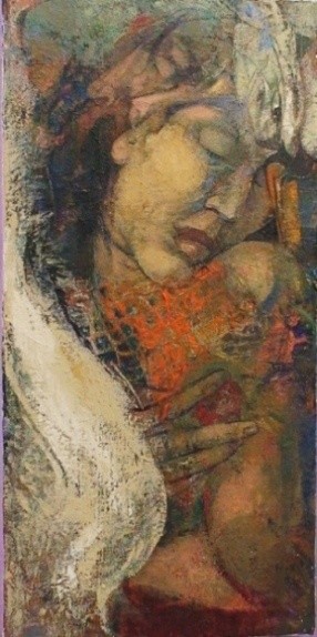 Pintura intitulada "Studio per Leda" por Doina Botez, Obras de arte originais, Óleo