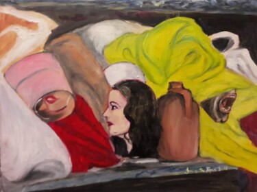 Painting titled "Scream" by Doinita Topa, Original Artwork, Oil