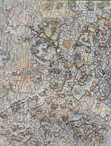 Malerei mit dem Titel "knar (soil painting)" von Dojoong Jo, Original-Kunstwerk, Pigmente
