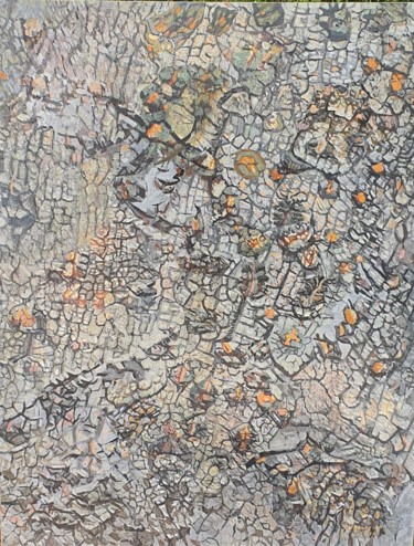 Ζωγραφική με τίτλο "knar (soil painting)" από Dojoong Jo, Αυθεντικά έργα τέχνης, Χρωστικές ουσίες