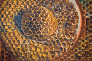 Pintura intitulada "honeycomb" por Dojoong Jo, Obras de arte originais, Pigmentos