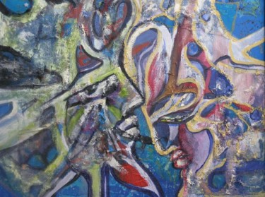 Peinture intitulée "sans titre" par Amor Driss Dokman, Œuvre d'art originale