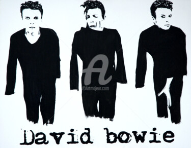 Peinture intitulée "David Bowie is Nath…" par Dol, Œuvre d'art originale, Acrylique