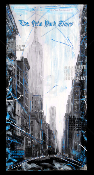 Peinture intitulée "New York" par Dol, Œuvre d'art originale, Acrylique