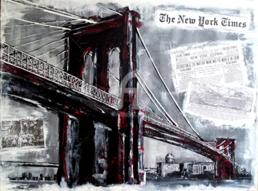 Peinture intitulée "New York - Brooklyn…" par Dol, Œuvre d'art originale
