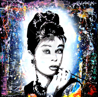 Peinture intitulée "Audrey Hepburn" par Dol, Œuvre d'art originale