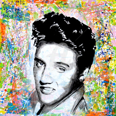 Peinture intitulée "Elvis Presley - le…" par Dol, Œuvre d'art originale, Acrylique