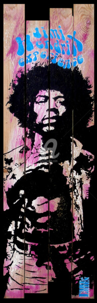 Peinture intitulée "Jimi Hendrix Experi…" par Dol, Œuvre d'art originale, Acrylique