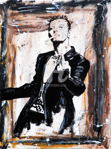 Peinture intitulée "David Bowie - Fuck…" par Dol, Œuvre d'art originale, Acrylique
