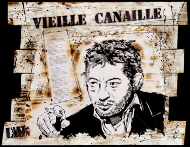 Peinture intitulée "Serge Gainsbourg -…" par Dol, Œuvre d'art originale, Acrylique