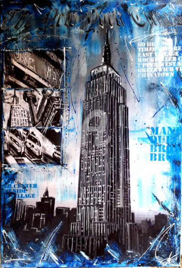 Pintura intitulada "The New York Times…" por Dol, Obras de arte originais