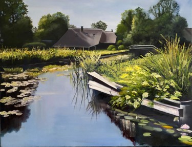 Painting titled "Giethoorn, the Veni…" by Dolgor Dugarova (Dolgor Art), Original Artwork, Oil