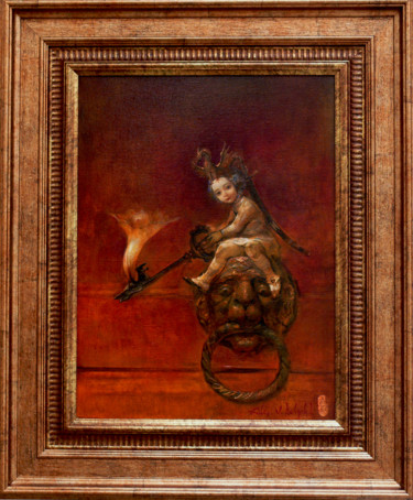 Peinture intitulée "Ключ Возрождения" par Alex V. Dolgikh, Œuvre d'art originale, Huile Monté sur Châssis en bois