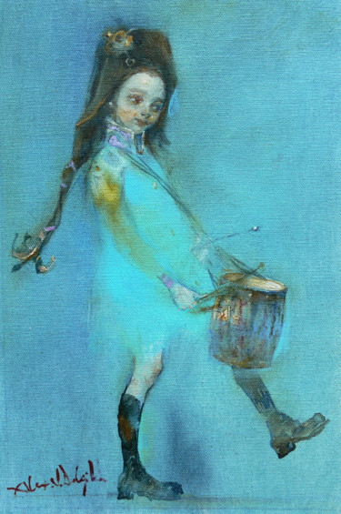 Pintura titulada "General's daughter" por Alex V. Dolgikh, Obra de arte original, Oleo